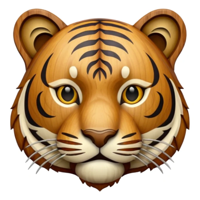 Tiger made of wood sticker