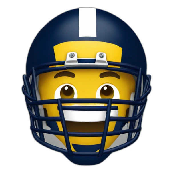 Happy Michigan football player sticker