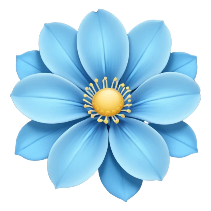 mitnight-colored New Moon with light blue blossom sticker