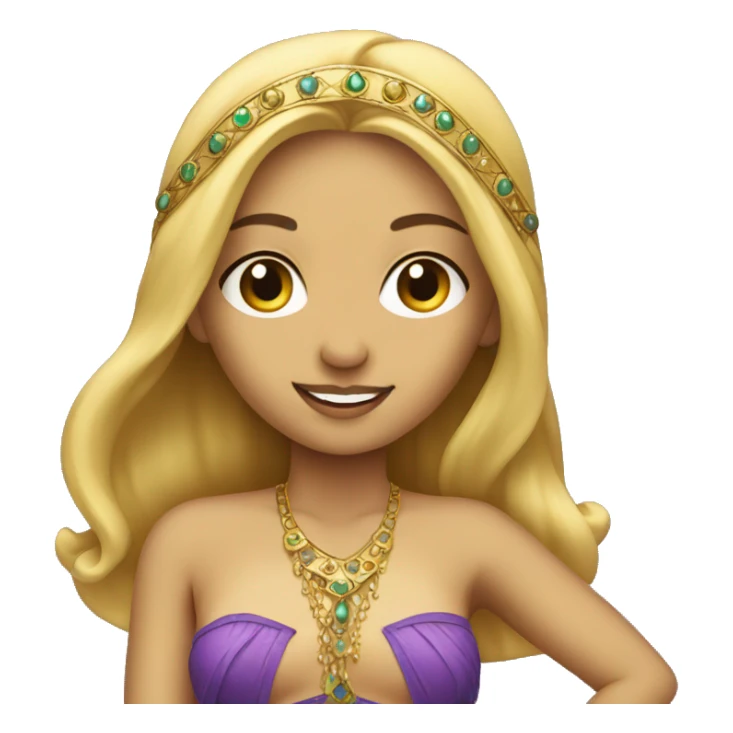 Blonde Girl Emoji who is a belly dancer sticker