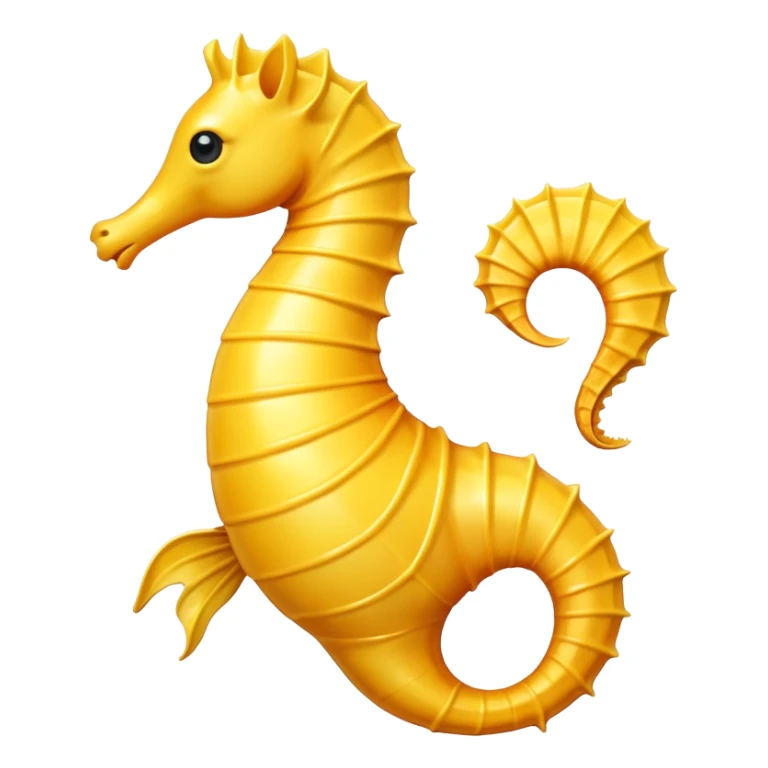 Seahorse all yellow just yellow sticker