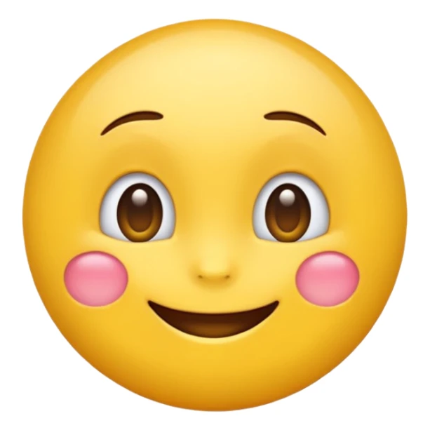 Emoji, yellow round teasing smile sticker