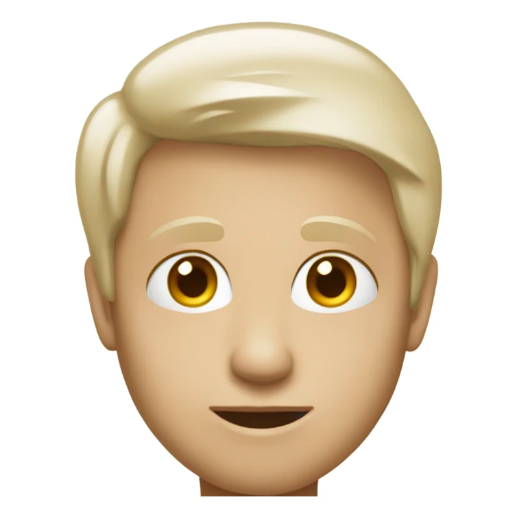 Emoji émue avec coeur boanc sticker