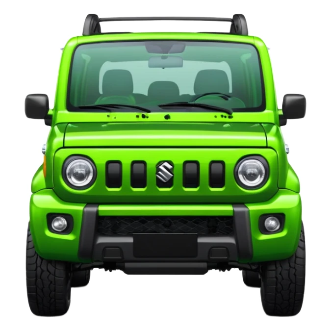 neong green suzuki jimny 2025 frontal angle sticker