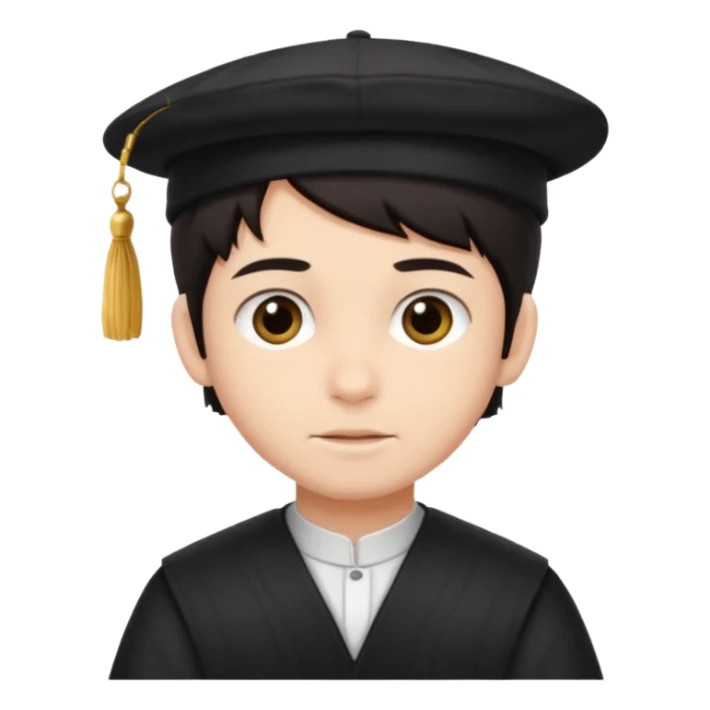 young boy dark hair with yalmulke on sticker