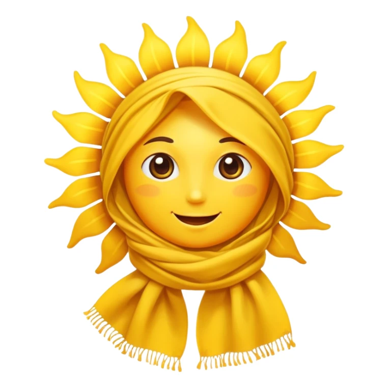 Sun wearing a scarf  sticker