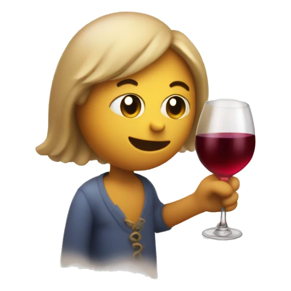 A tipsy hearth holding a wine bottle, looking off-balance in a soft, dreamy blur sticker