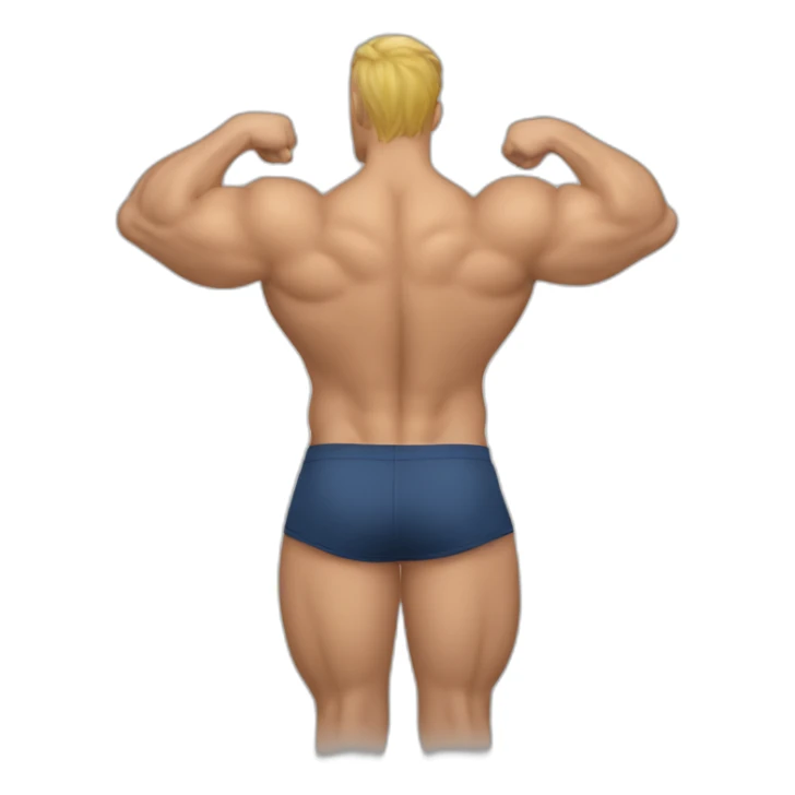 Caucasian Muscularmale large round butt sticker
