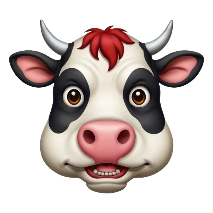 tattooed-scary-looking-cow-with-heavy-face-tattoes sticker