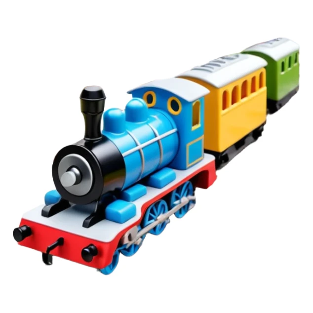 Toy Trains in a railway track  sticker