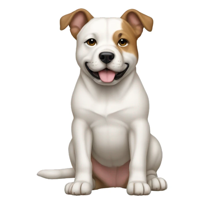 American Stafford white  sticker