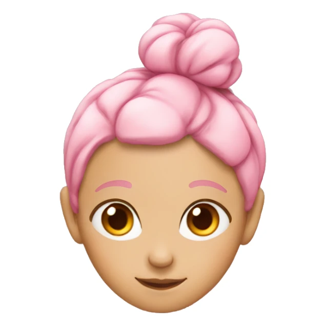 A pink small bun  sticker