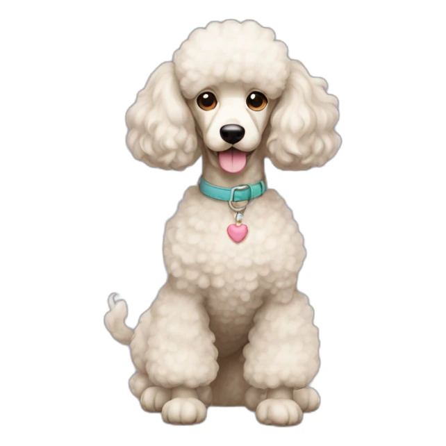 Dog Standart Poodle full body sticker