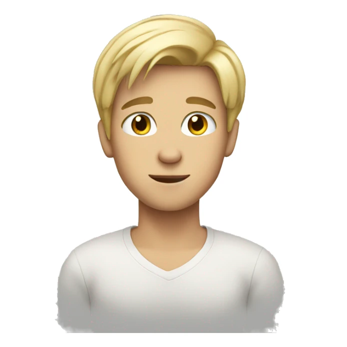 blonde brunette boy  sticker