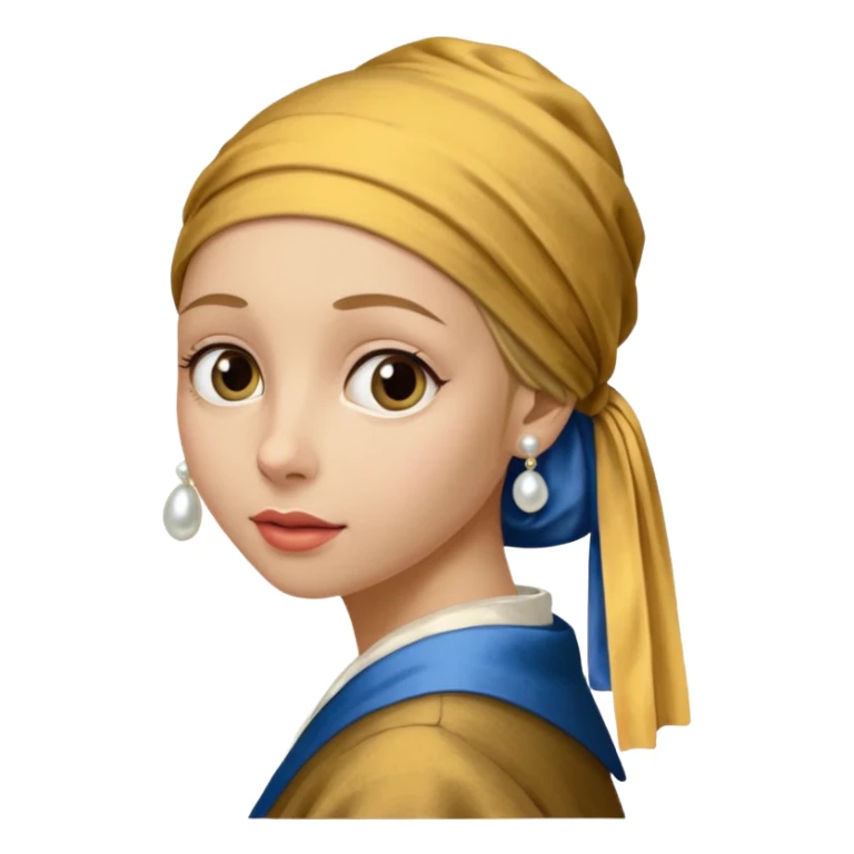 Girl with a Pearl Earring painting sticker