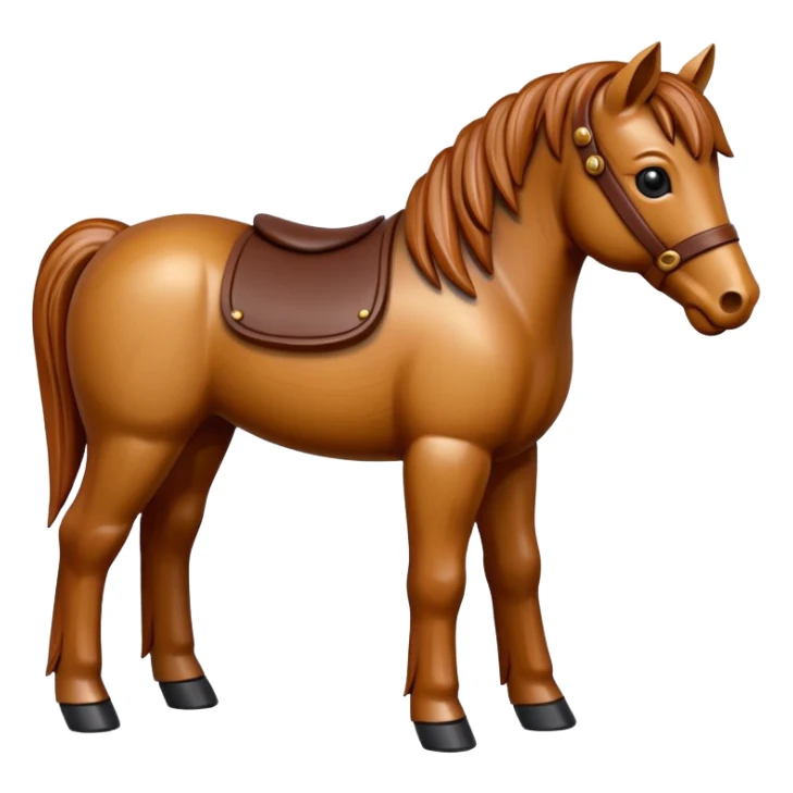 wood carved mini horse sticker