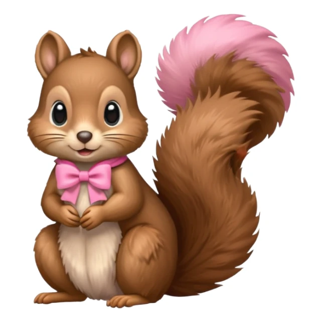 Squirrel with pink bow sticker