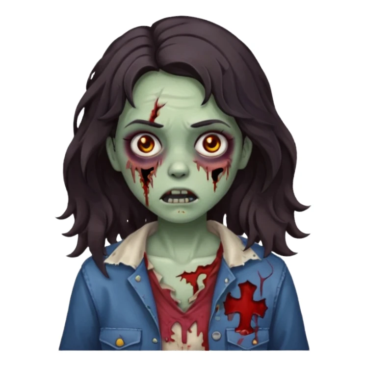 zombie girl wavy sticker