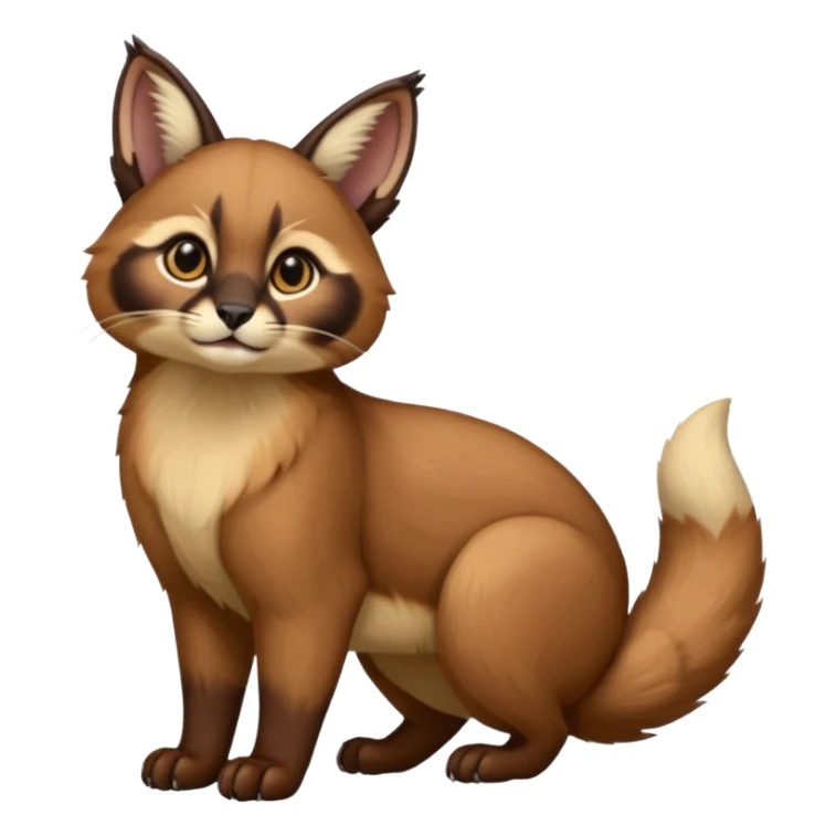 Cacomistle-tanuki-oncilla-caracal-animal-hybrid (full body) sticker