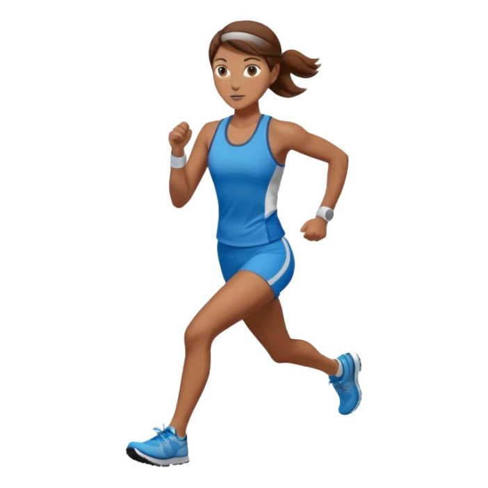 female runner brown hair sticker