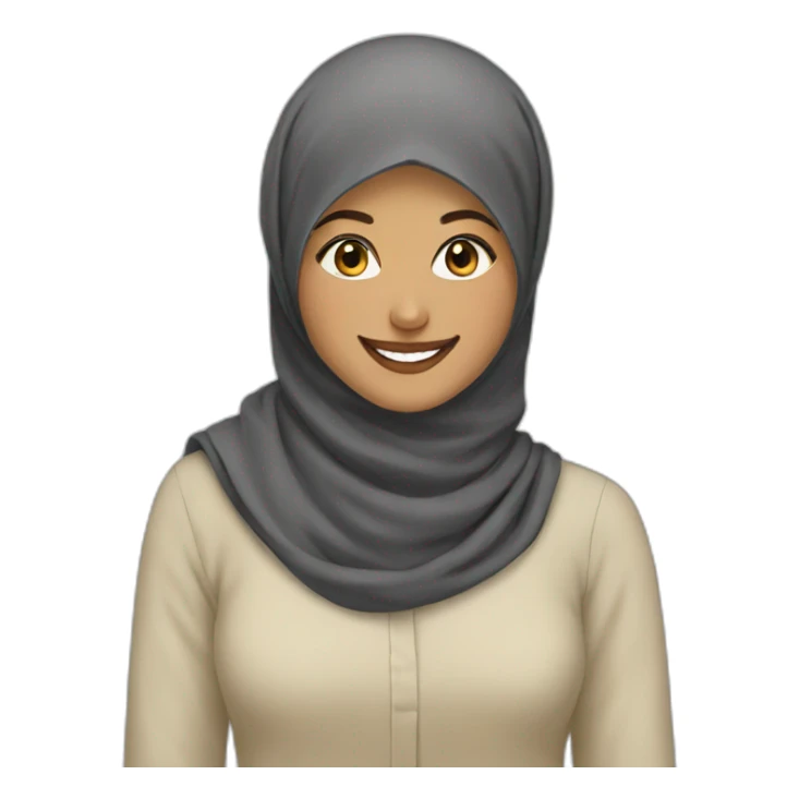 Hijabi happy sticker