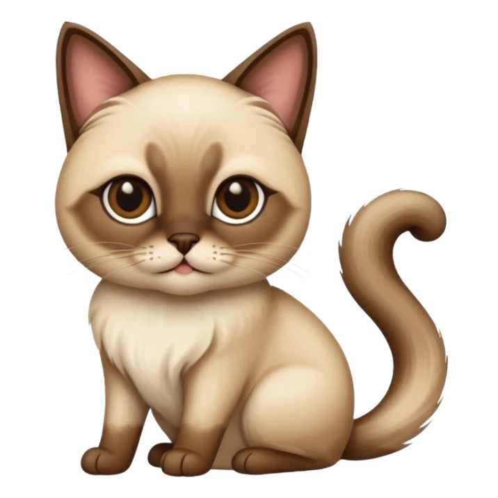 
Siamese cat: ong hair fur sticker