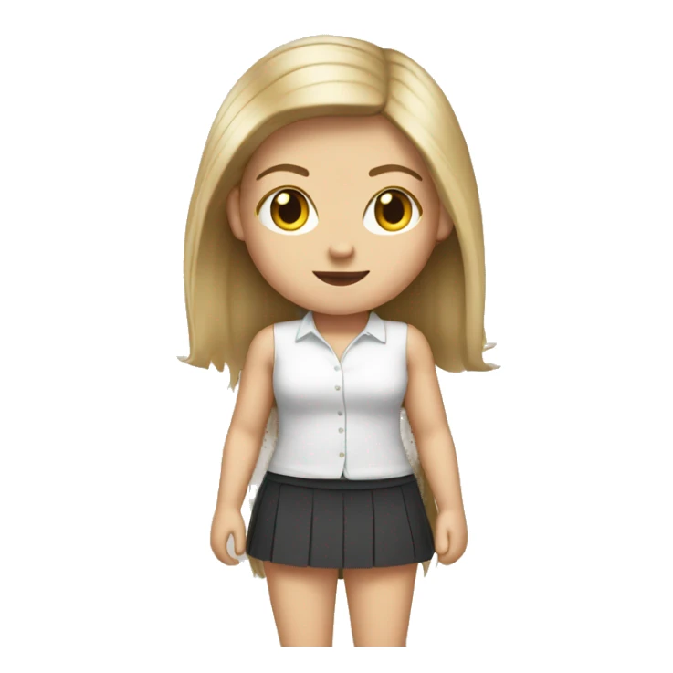 White girl with mini skirt  sticker