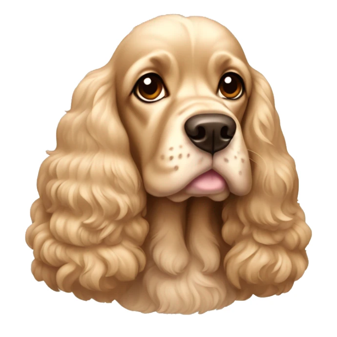 The American Cocker Spaniel is beige in color. sticker