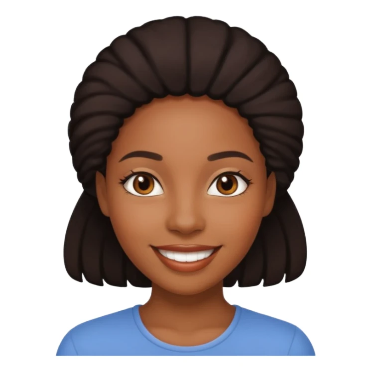 black women smile sticker