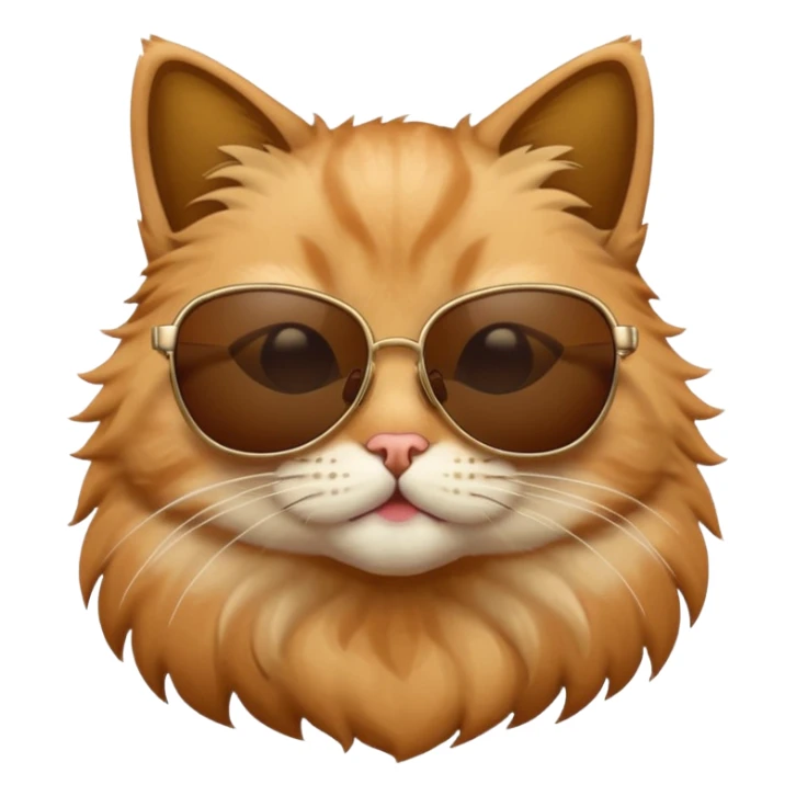 Cat wearing sunglasses sticker