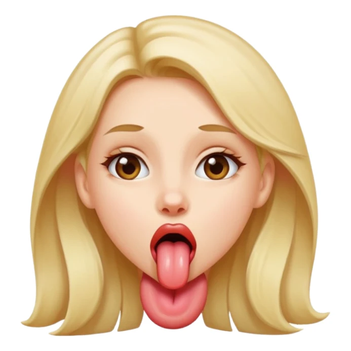 Girl sticking tongue out sticker