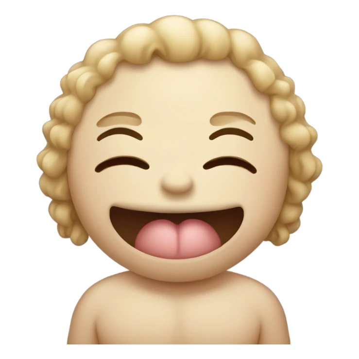 Drooling and rubbing belly sticker