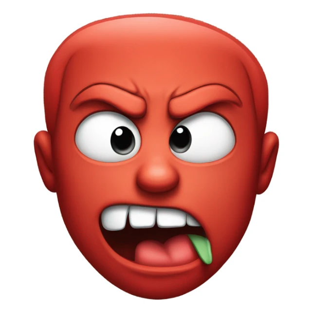 angry emoji sticking tongue sticker
