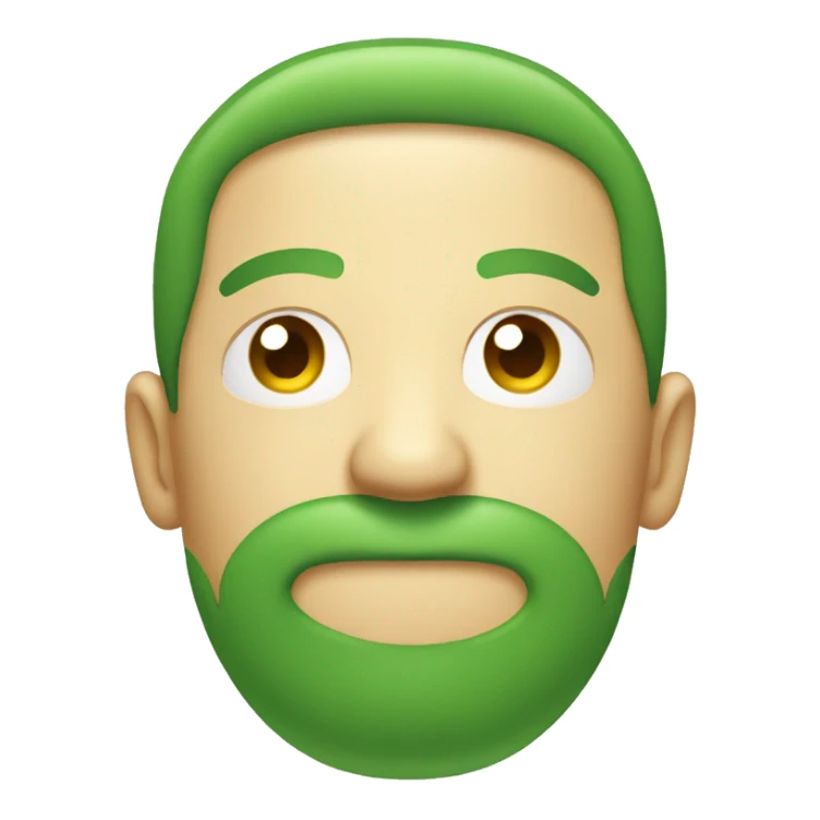 A simple flat emoji of a green puzzle  sticker
