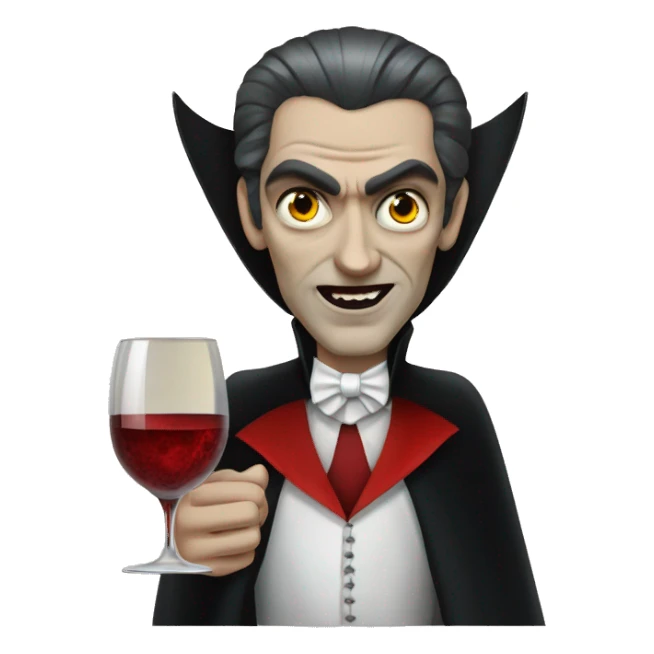 Dracula or contessa with Glass of blood sticker
