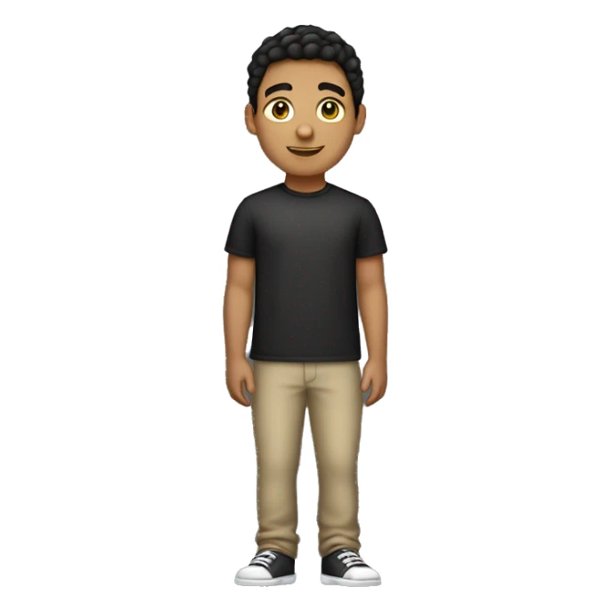Hispanic male teen with full body sticker