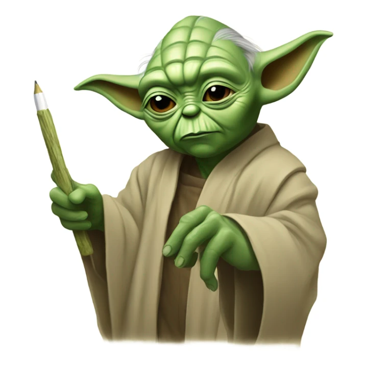Master Yoda draws Mater Yoda's pisture sticker