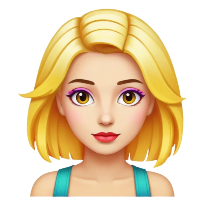 blonde album cover with colorful hair sticker