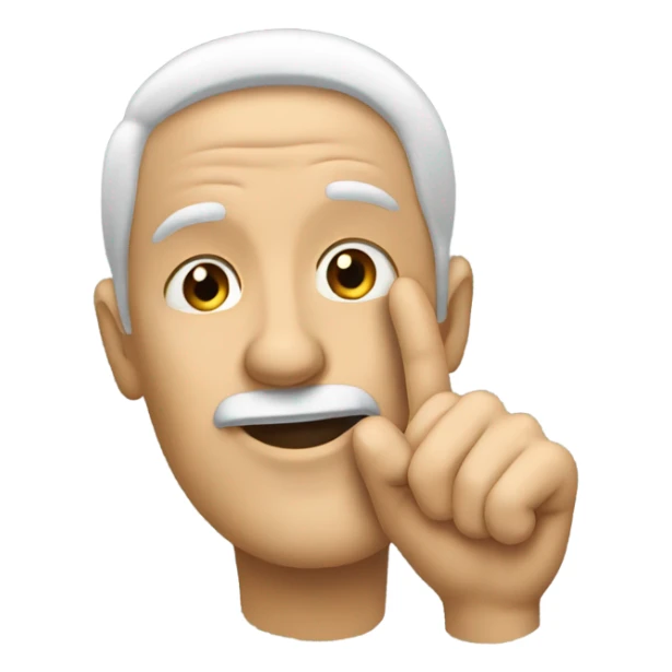 Guy with his finger on his nose sticker