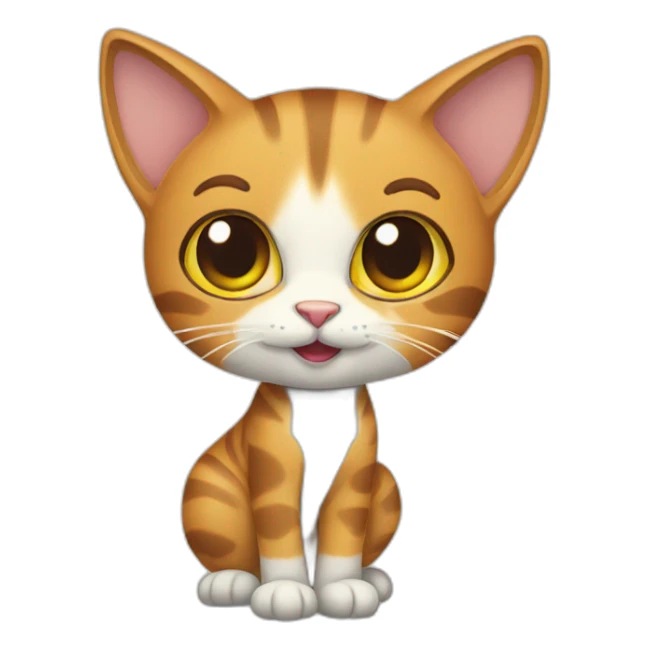 Standing cat sticker