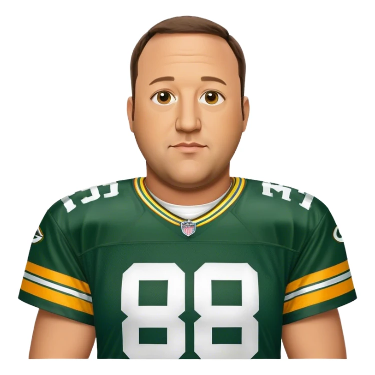 Kevin James as a Green Bay packers fan sticker