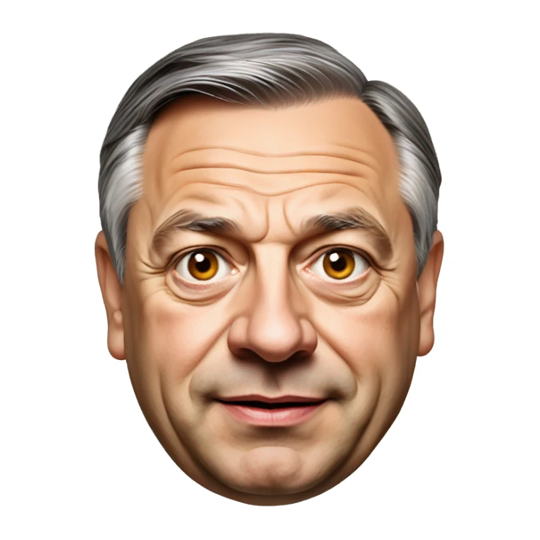 The hungarian president viktor orban realistic portrait sticker