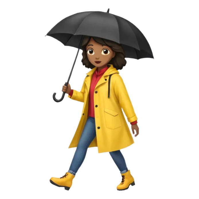 Street Umbrella Walker black woman sticker