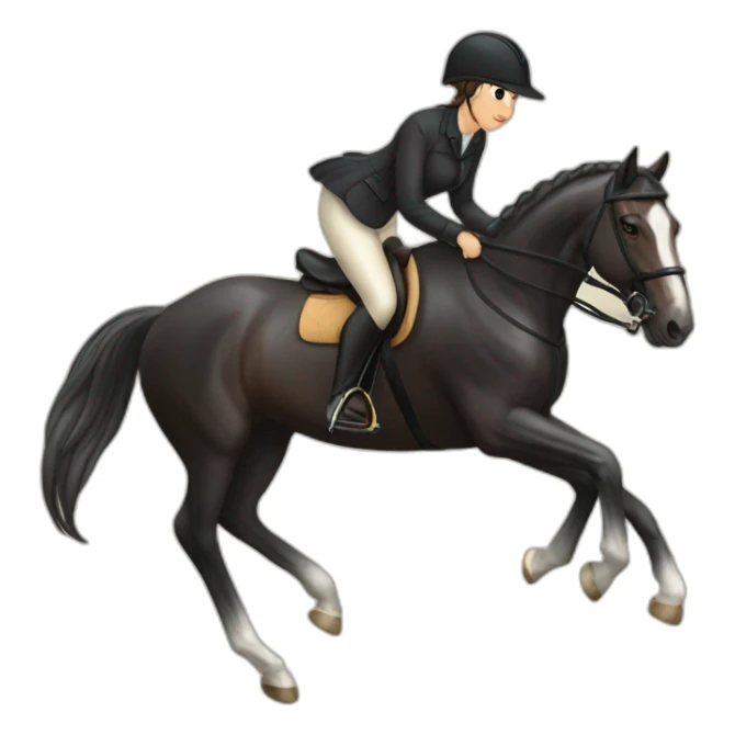 woman-riding-dutch-warmblood-horse sticker