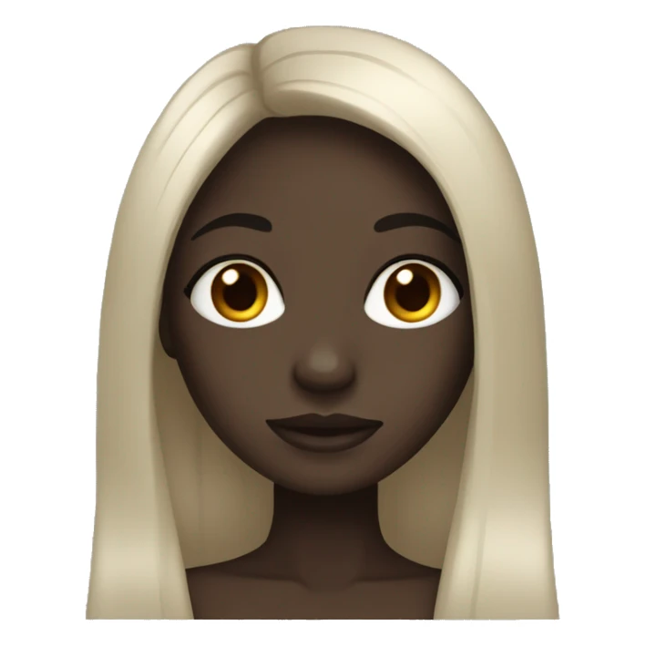 Dark skinned girl with long hair sticker