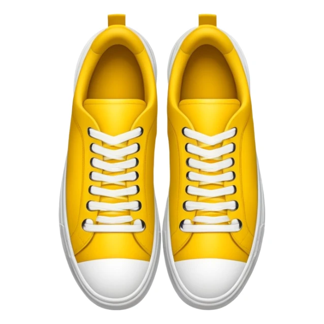 Sneakers (top view) – yellow, the width and height of image must be equal in size sticker