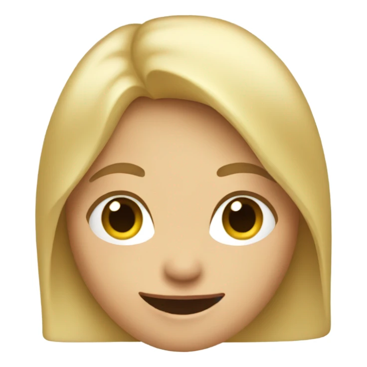Blonde girl holding up finger sticker
