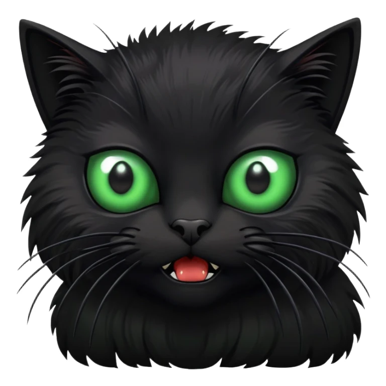 menacing cat looming over a small, terrified spider sticker