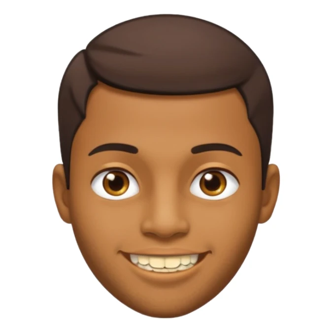 Faça um homem pardo com cabelo curto com dente de ouro sticker