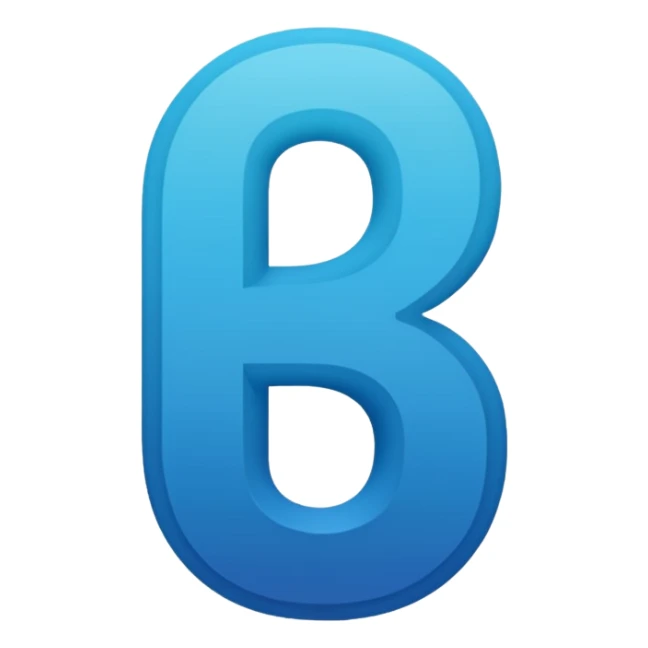 number 8 in blight blue to ocean blue gradient in comic sans - no background - PNG file sticker